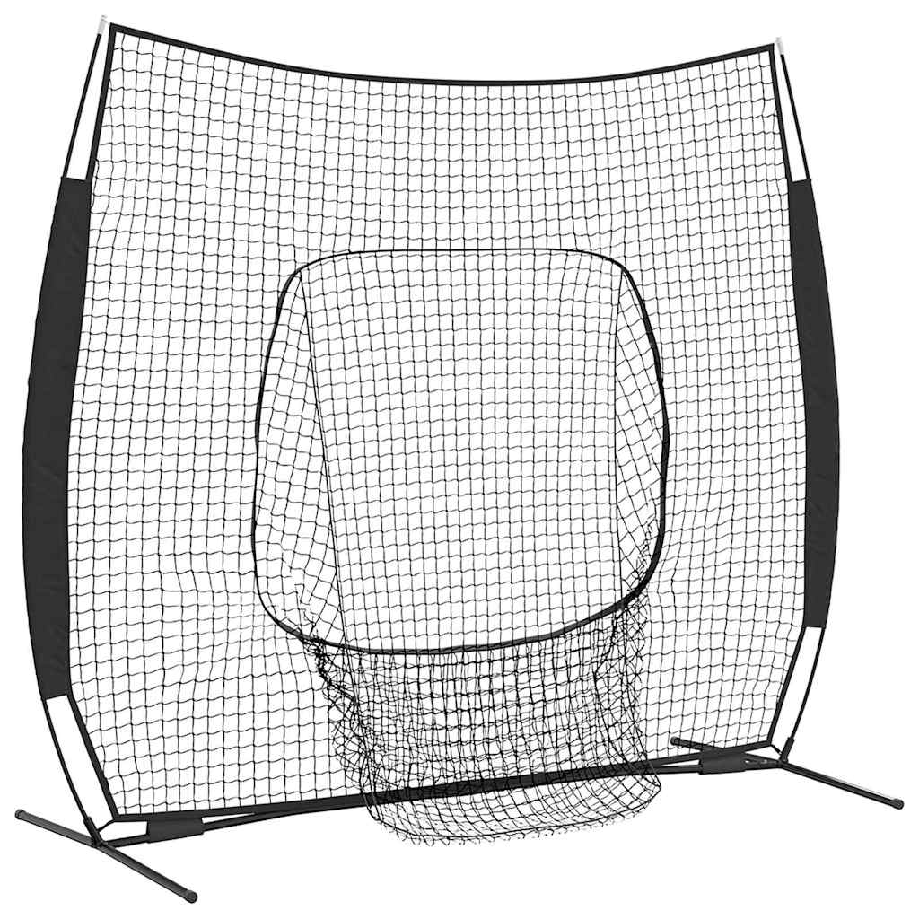 Honkbaloefennet Zwart 250 X 106 X 209 Cm Polyester
