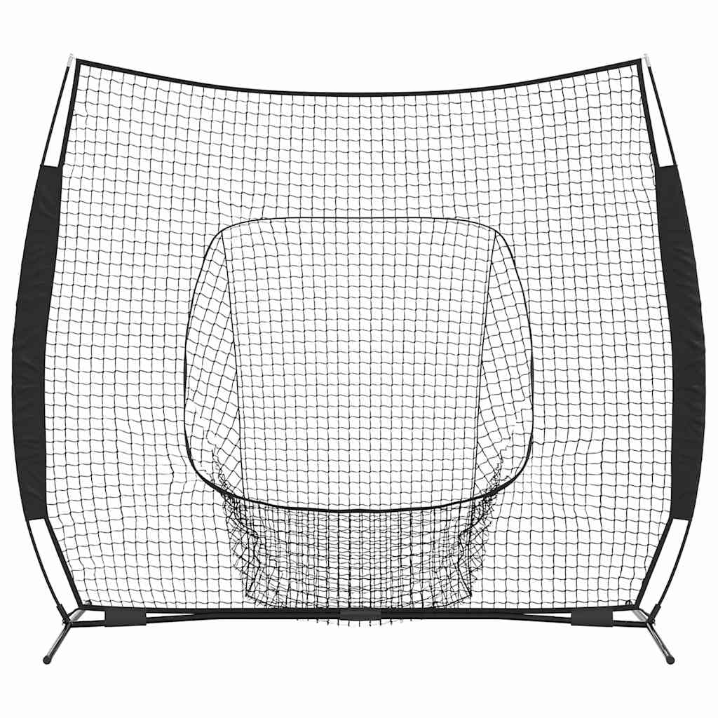Honkbaloefennet Zwart 250 X 106 X 209 Cm Polyester