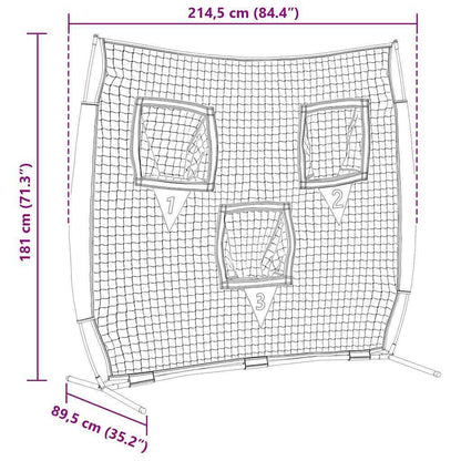 Honkbaloefennet Zwart 214,5 X 89,5 X 181 Cm Polyester