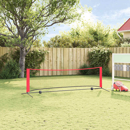 Tennisnet Zwart en rood 301 x 90.5 x 87 cm Polyester