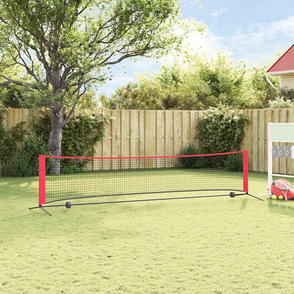 Tennisnet Zwart en rood 396 x 92 x 87 cm Polyester