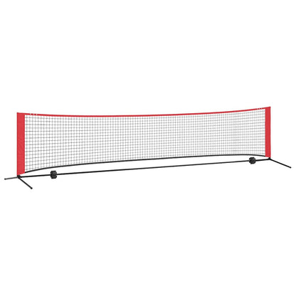 Tennisnet Zwart en rood 396 x 92 x 87 cm Polyester