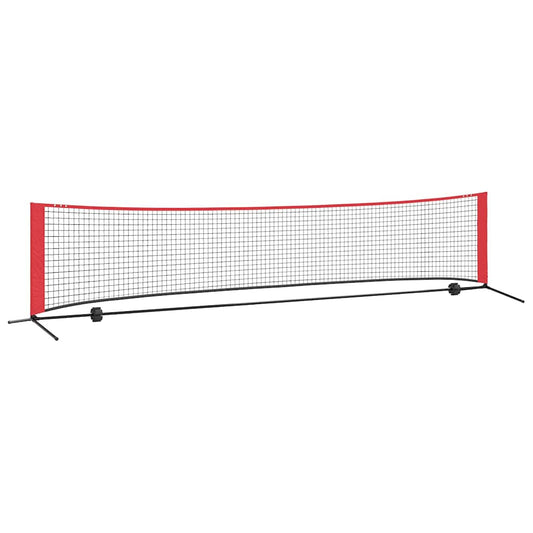 Tennisnet Zwart en rood 396 x 92 x 87 cm Polyester