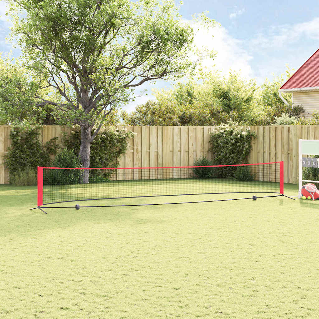 Tennisnet Zwart en rood 595 x 90.5 x 87 cm Polyester