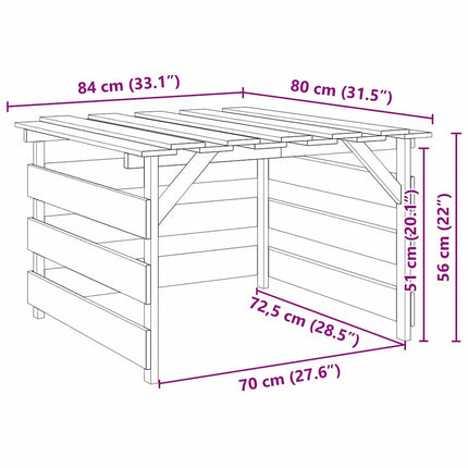 Grasmaaier Garage Bruin 84 X 80 X 56 Cm