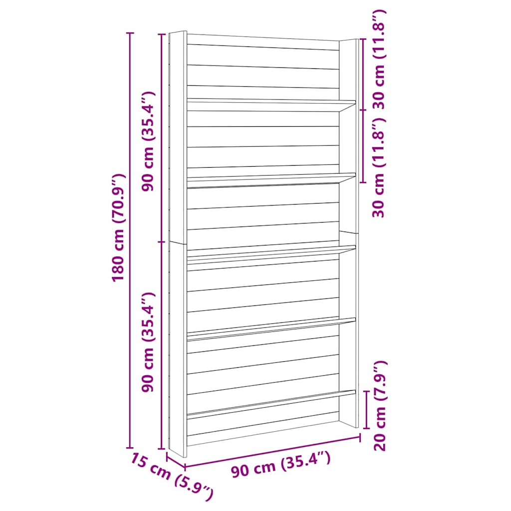 Plantenplanken Bruin Geïmpregneerd Grenenhout