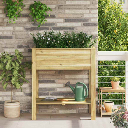 Hoge Planter Bruin 85,5 X 46,5 X 96 Cm Geïmpregneerd Grenenhout