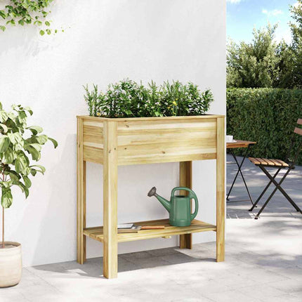 Hoge Planter Bruin 85,5 X 46,5 X 96 Cm Geïmpregneerd Grenenhout