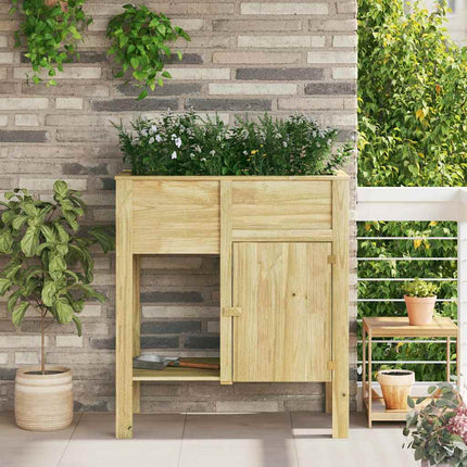 Hoge Planter Bruin 85,5 X 46,5 X 96 Cm Geïmpregneerd Grenenhout