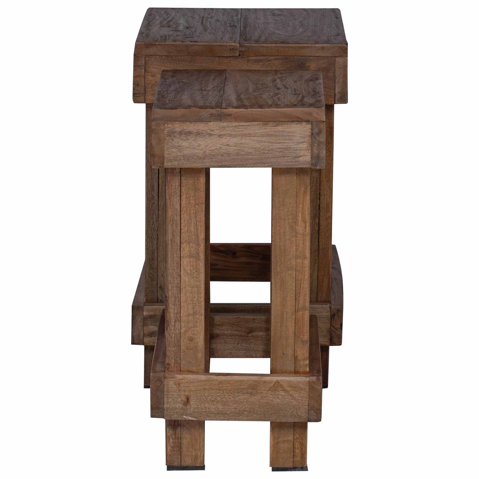 Plantenstandaard 2 Pcs Bruin 70 X 11 X 27 Cm Mahoniehout