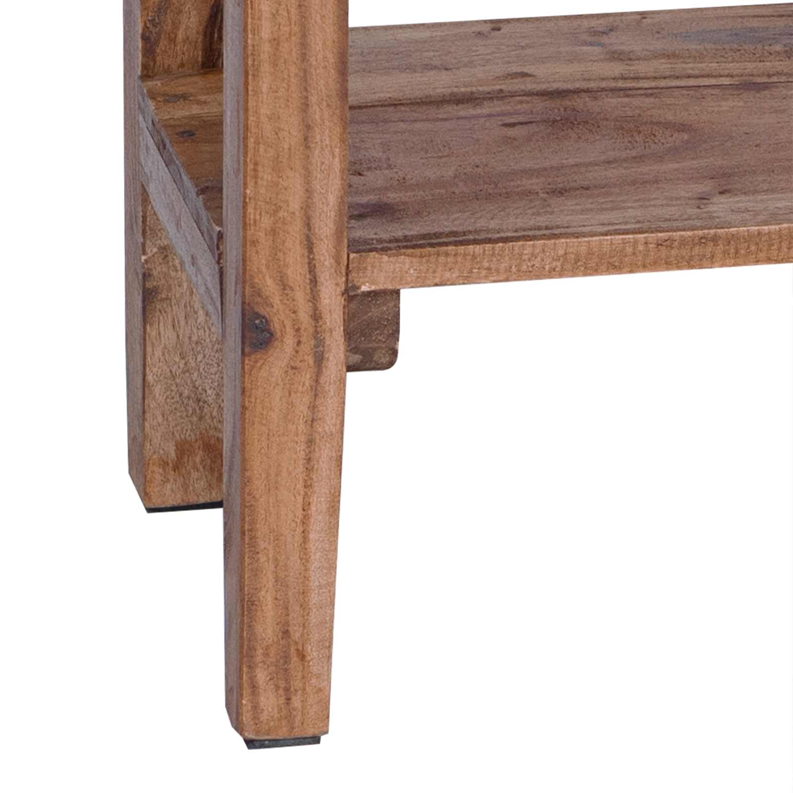 Plantenstandaard Met Lade Bruin 34 X 25 X 52 Cm Mahoniehout