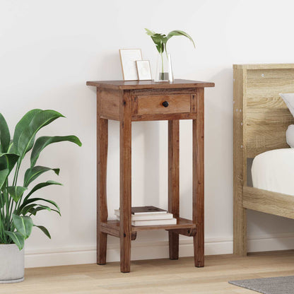Plantenstandaard Met Lade Bruin 34 X 25 X 52 Cm Mahoniehout