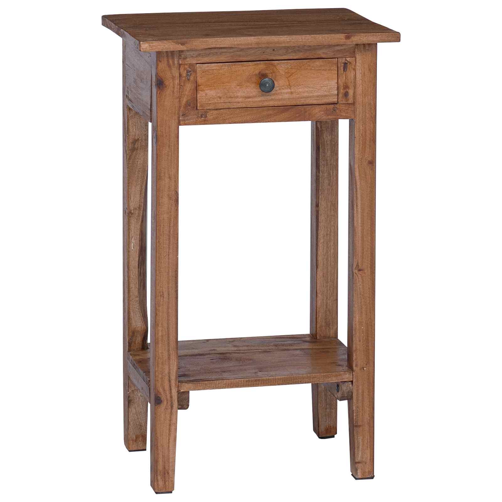 Plantenstandaard Met Lade Bruin 34 X 25 X 52 Cm Mahoniehout