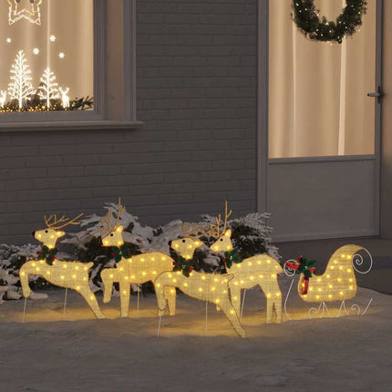 Led Rendieren 5 St Wit 43 X 18 X 66 Cm Stof