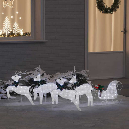 Led Rendieren 5 St Wit 43 X 18 X 66 Cm Stof