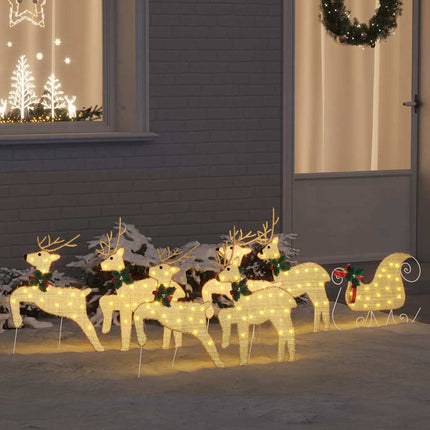 Led Rendieren 5 St Wit 43 X 18 X 66 Cm Stof