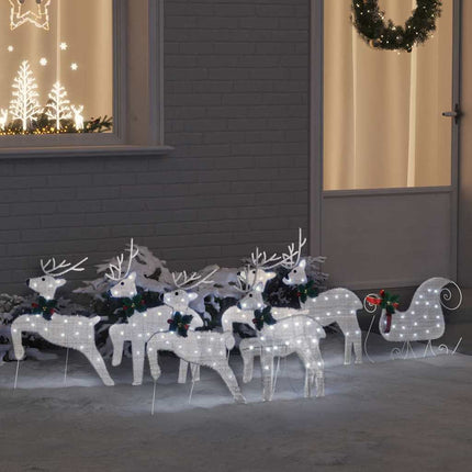 Led Rendieren 5 St Wit 43 X 18 X 66 Cm Stof