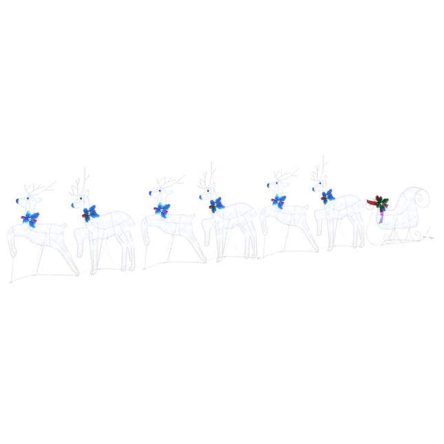 Led Rendieren 7 St Wit 43 X 18 X 66 Cm Stof