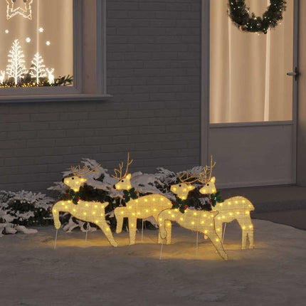 Led Rendieren 4 St Goud 45 X 19 X 65 Cm Stof