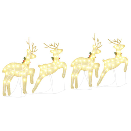 Led Rendieren 4 St Goud 45 X 19 X 65 Cm Stof