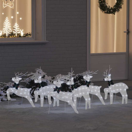 Led Rendieren 4 St Goud 45 X 19 X 65 Cm Stof