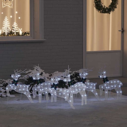 Led Rendieren 4 St Goud 45 X 19 X 65 Cm Stof