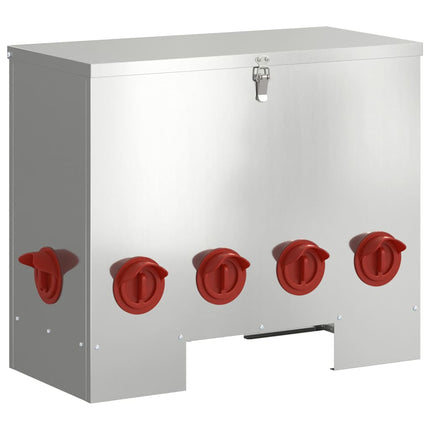Kip Voerbak 2 Zilver 60,5 X 29 X 51 Cm 25 Kg