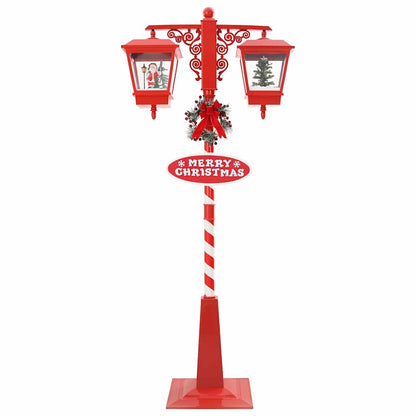 Kerststraatlamp met 2 lantaarns Rood 40,5 x 80 x 188 cm
