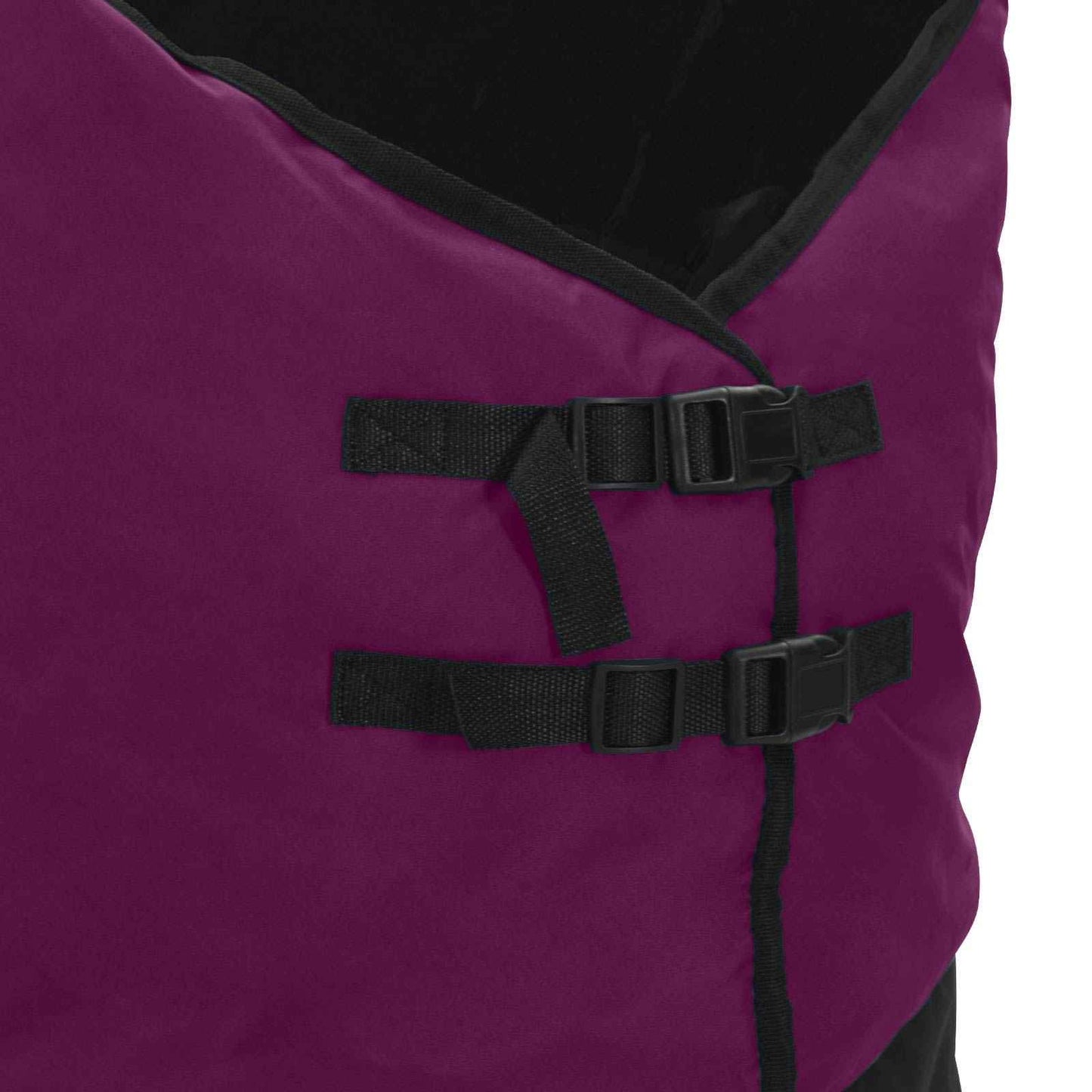 Paardendeken Donkergroen En Zwart Polyester Paars