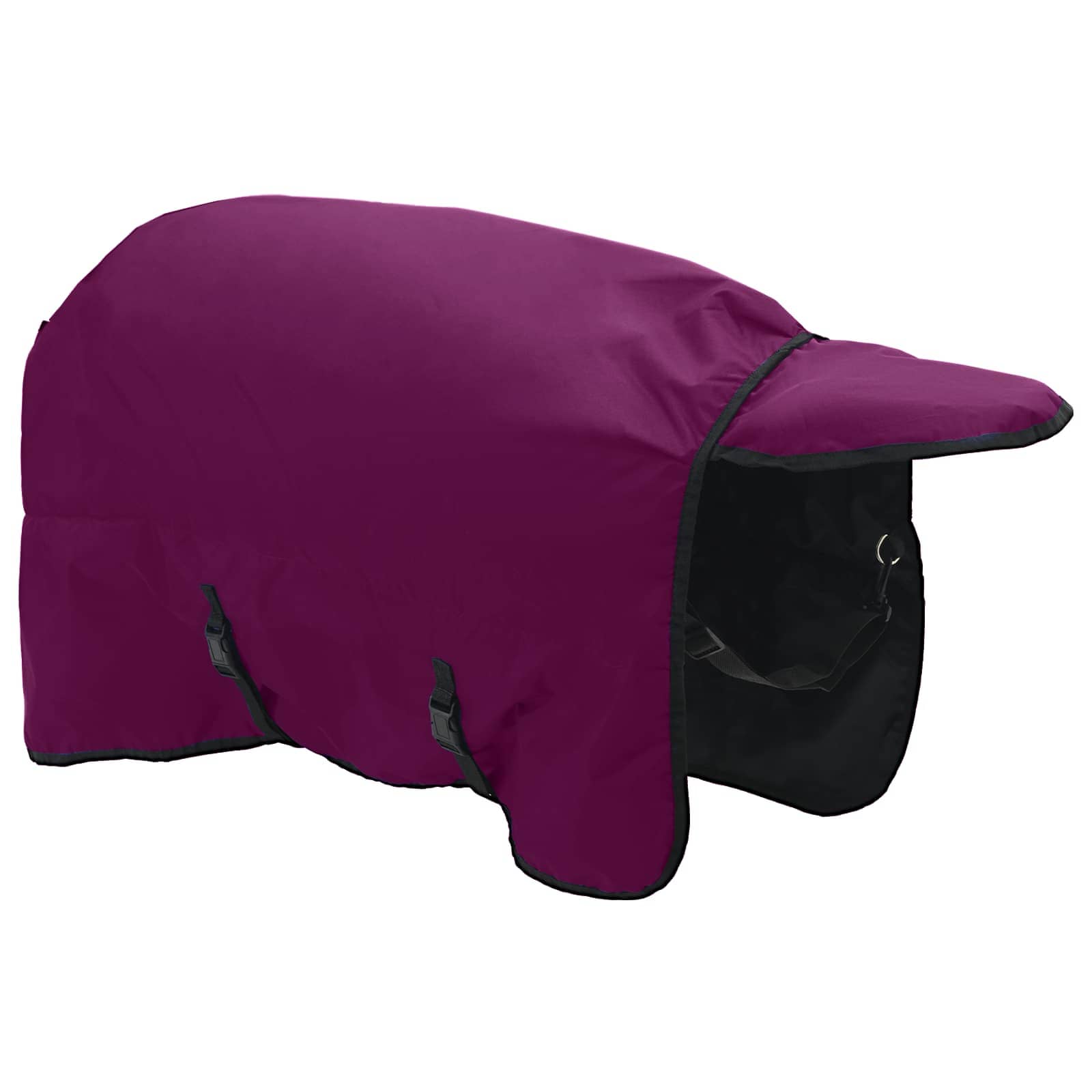 Paardendeken Donkergroen En Zwart Polyester Paars