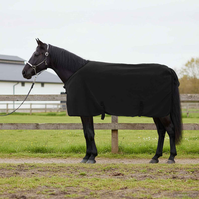 Paardendeken Polyester Zwart
