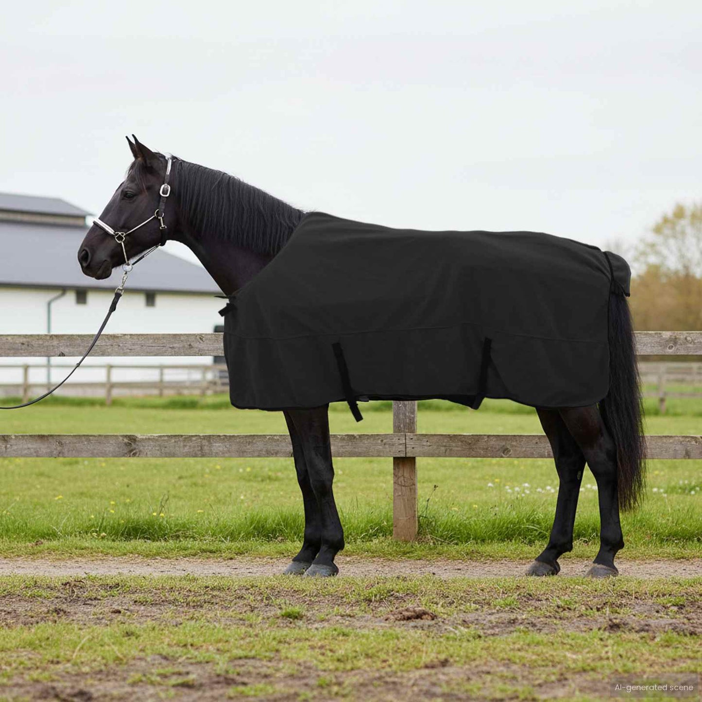 Paardendeken Polyester Zwart