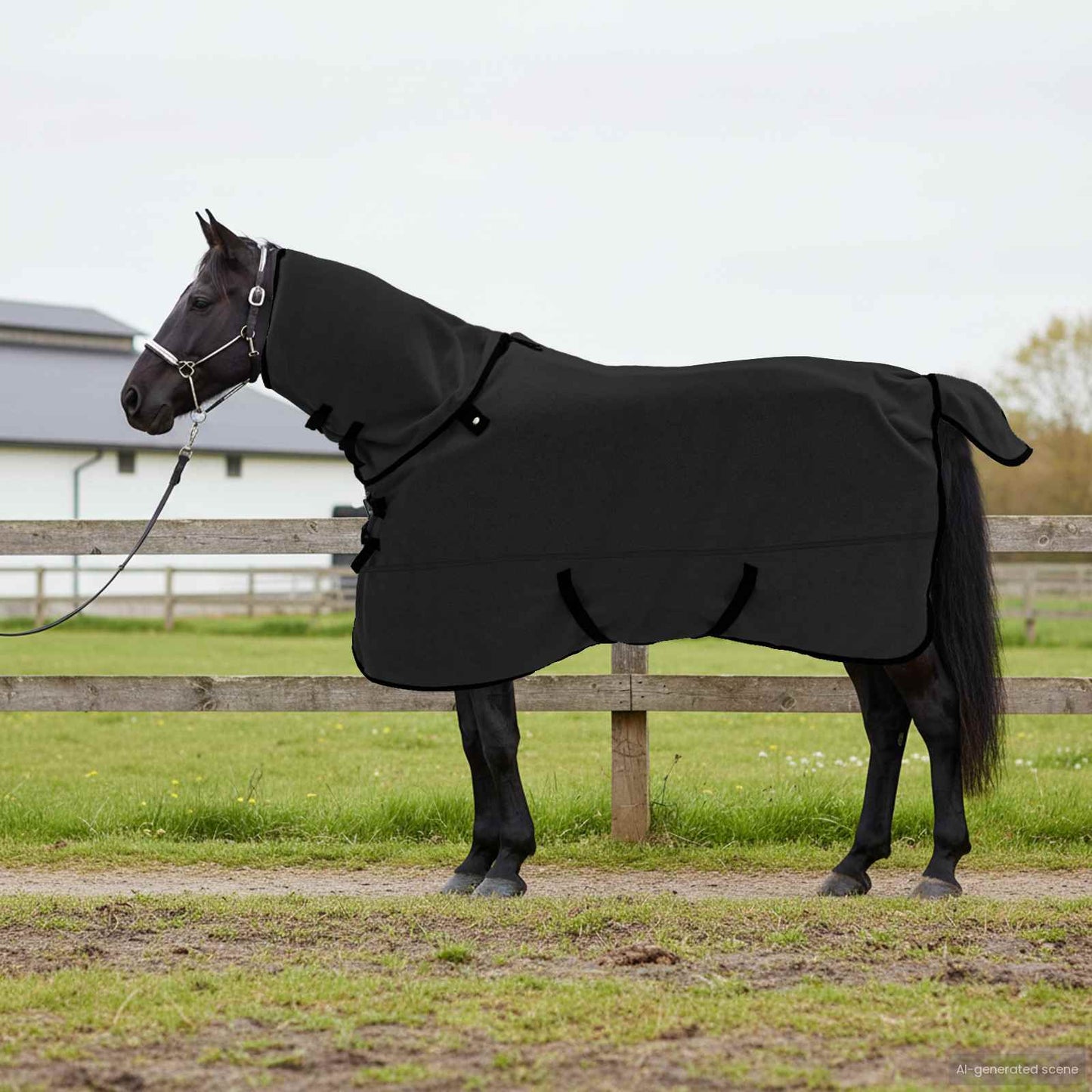 Paardendeken Polyester Zwart