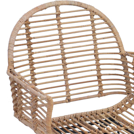 Eetkamerstoel 2 Pcs Riet En Ijzer 57 X 55 X 85 Cm