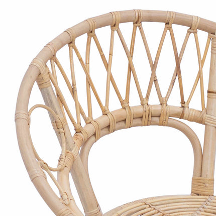 Eetkamerstoel 2 Pcs Riet En Ijzer 54 X 65 X 82 Cm