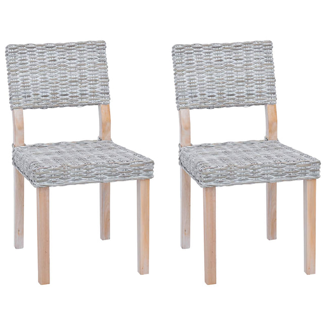 Eetkamerstoel 2 Pcs Kubu Rattan 46 X 55 X 84 Cm