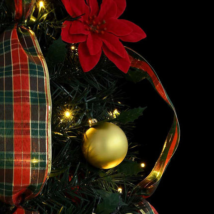 Kunstkerstboom Met 50 Led Met Standaard Groen Pvc