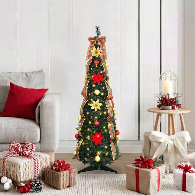 Kunstkerstboom Met 50 Led Met Standaard Groen Pvc
