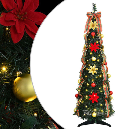 Kunstkerstboom Met 50 Led Met Standaard Groen Pvc
