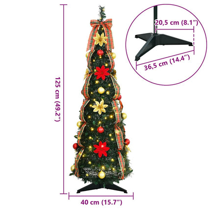 Kunstkerstboom Met 50 Led Met Standaard Groen Pvc