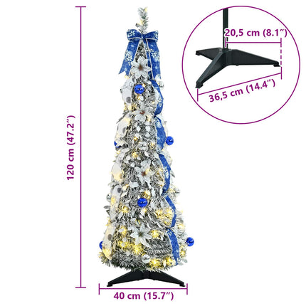 Kunstkerstboom Wit 120 Cm Pvc