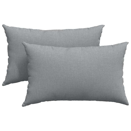 Sofa Kussens 2 Pcs 50 X 30 Cm Stof Lichtgrijs