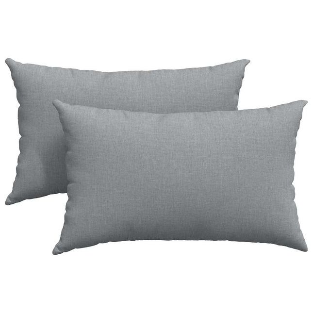 Sofa Kussens 2 Pcs 50 X 30 Cm Stof Lichtgrijs