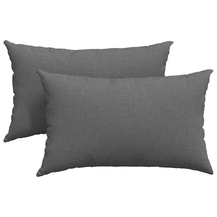 Sofa Kussens 2 Pcs 50 X 30 Cm Stof Donkergrijs