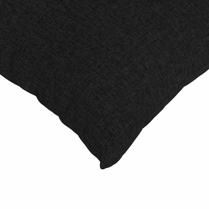 Sofa Kussens 2 Pcs 50 X 30 Cm Stof Zwart