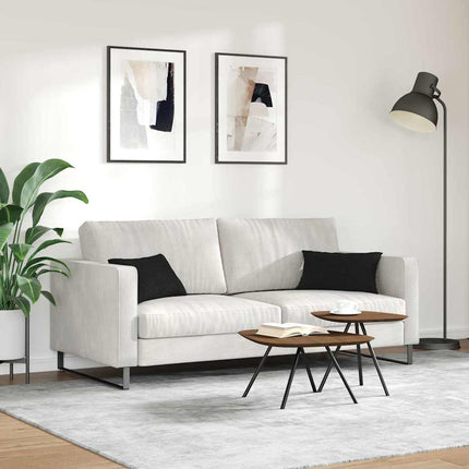 Sofa Kussens 2 Pcs 50 X 30 Cm Stof Zwart