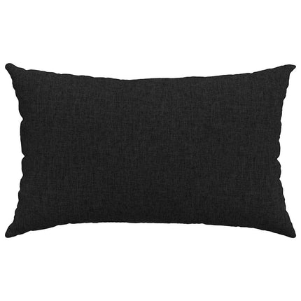 Sofa Kussens 2 Pcs 50 X 30 Cm Stof Zwart