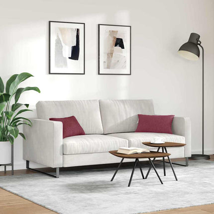 Sofa Kussens 2 Pcs 50 X 30 Cm Stof Wijnrood