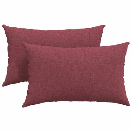 Sofa Kussens 2 Pcs 50 X 30 Cm Stof Wijnrood