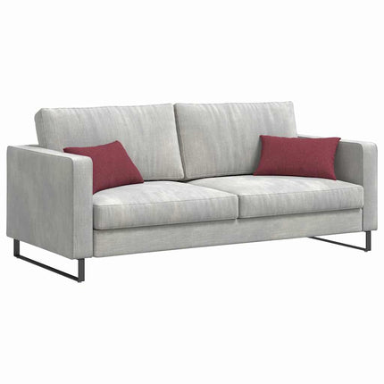 Sofa Kussens 2 Pcs 50 X 30 Cm Stof Wijnrood